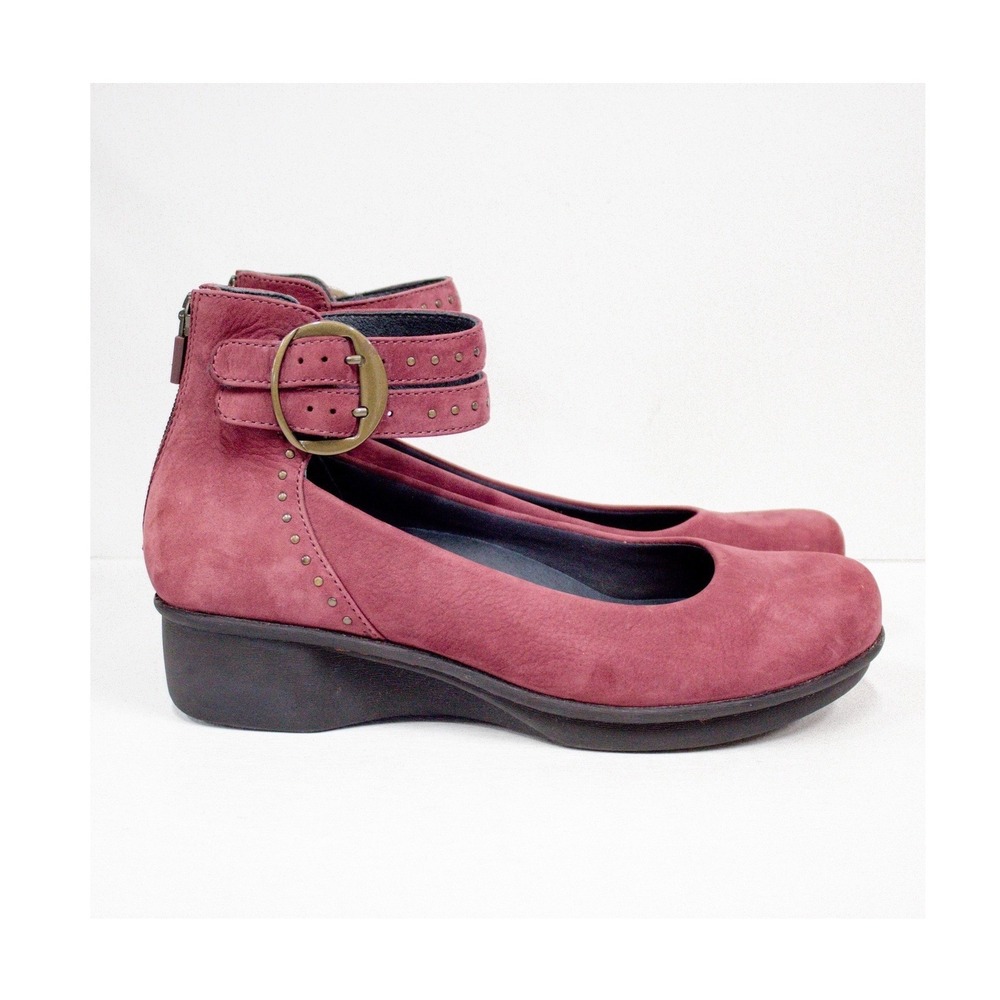 Dansko Lois Burgundy Suede Wedge Size 38 / 7.5 - 8 US SIZE - Picture 8 of 15